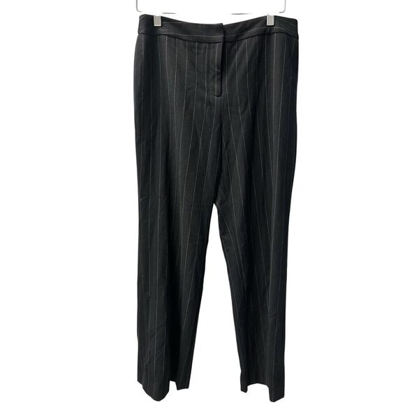My Michelle Black Pinstripe Pants Women’s 11/12 Dress Trousers Stretch Career - Picture 1 of 5